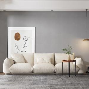 White Velvet Modern Fabric Sofa Set 3 Seat One Stop Solution