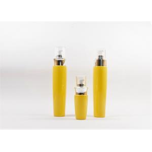 Glossy Yellow 40ml 80ml 120ml Plastic Cosmetic Bottles For Lotion Toner