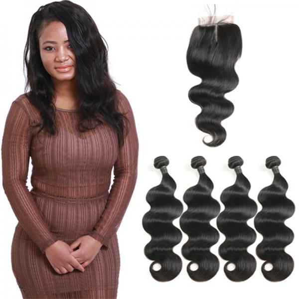 Non - Remy Brazilian Human Hair Weave Extensions Body Wave OEM Service
