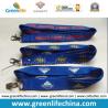 China Eco-friendly knitted polyester flat customized lanyard with metal hook or swivel hook wholesale