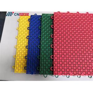 Kindergarten PP Interlocking Sports Flooring , 18mm Polypropylene Interlocking Tiles