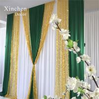 China Wholesale custom color ice silk drape cloth curtains valance for events decoration on sale