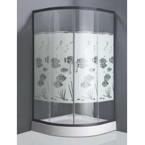 China Gold fish design toughened glass shower enclosure frameless shower cubicle supplier