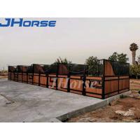 China Standard 14Feet Black Powder Coated  Horse Stall Panels Fronts Filling Bamboo on sale