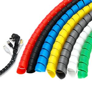 China Tuyaux en spirale flexibles enveloppés en câble de gestion de manche de câble d'ordinateur de gestion de câble 3 mètres de longueur Noir supplier
