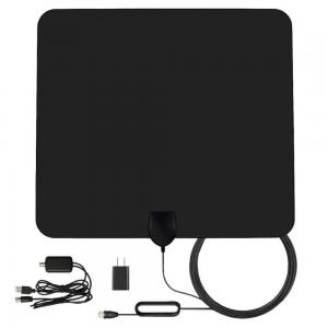 HDTV Digital Antenna Indoor Amplified Antenna 60-80 Miles Range Flat TV antenna