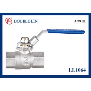 1/4 " To 4 "  Female X Female Long Thread 25 Bar Brass Lockable Ball Valve With Stainless Steel Handle