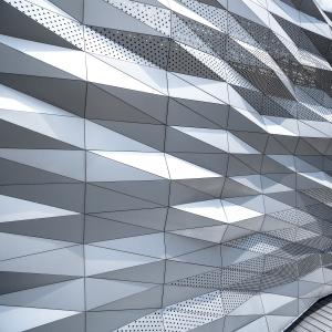 3D Surface Aluminum Curtain Wall Panel High Strength Edge Customized