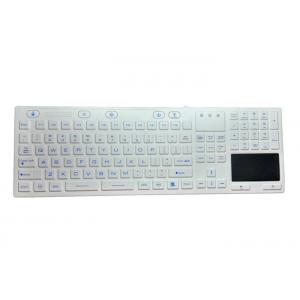 Rigid IP68 Medical Grade Keyboard , Touch Mouse Wireless Backlit Keyboard