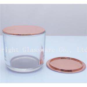 perfect clear glass candle holder with plastic lid for wedding decor