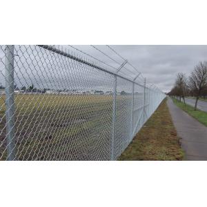 China 4mm PVC Coated Galvanized Chain Link Fence System Airport Fence 3m High supplier