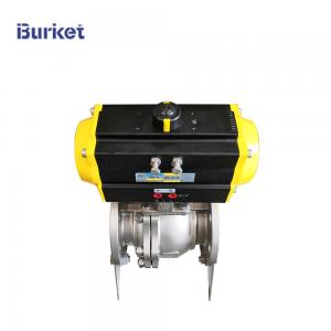XinYi 8in pn16 250bl Corrosion and high temperature resistance pneumatic flange ball valve pneumatic control valve