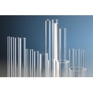 Hardened Quartz Glass Tube Instrument High Temp Resistant Round Bottom