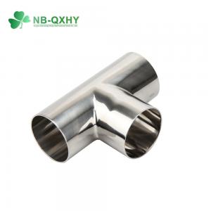 Stainless Steel Sanitary Tee Fitting QX Connection For Industrial Applications