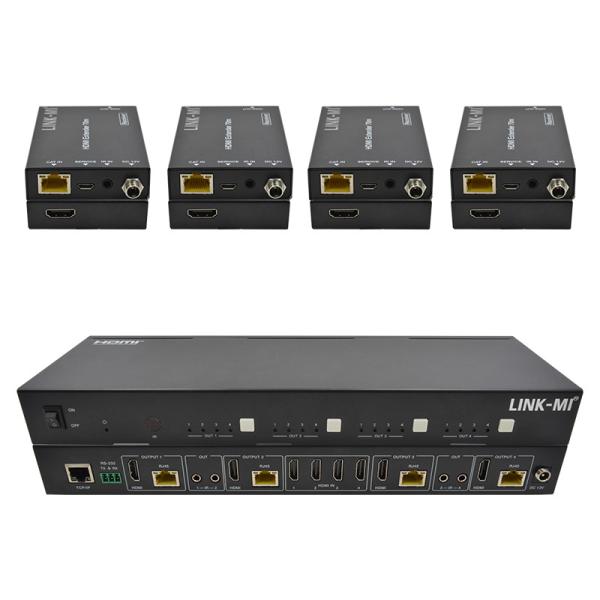 70M 4X4 HDMI Matrix With IR Matrix Function 18Gbps 4K@60Hz HDMI 2.0b POC