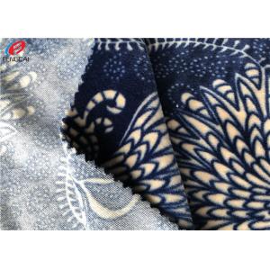 China 92 Polyester 8 Spandex Korean Velvet Fabric Microfiber Printed Fleece Fabric supplier