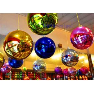 China Custom Reflecting Giant Silver Inflatable Mirror Ball For Exhibition Booth Decoration supplier