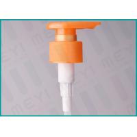 China Orange Shampoo Pump Dispenser , Plastic Liquid Soap Dispenser Pump Replacement  on sale