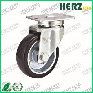 China ESD Conductive Metal Core Rubber Caster Wheels Size 2-6 Inch Load Bearing 100-500kg supplier