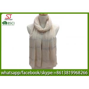 China China supplier stripe silver shawl gilding spring summer pink scarf  70*180cm 20%Cotton 80%Polyester keep warm supplier
