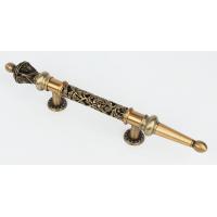 China Vintage Floral Hardware Pull Handles Openwork Pattern 24K Gold Plated on sale