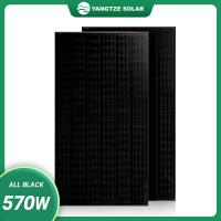 China 10BB Solar Panel Mono 570W Full Black Mono-Facial Solar Panels For Roof on sale
