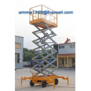 China 500kg SJY0.5-14 Scissor Mobile Working Platform 16m Working Height With 4 Wheels supplier