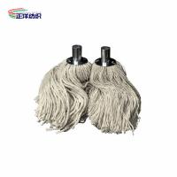 China 400Grams Metal Socket 100% Cotton Yarn Floor Cleaning Cotton Spin Mop Head on sale
