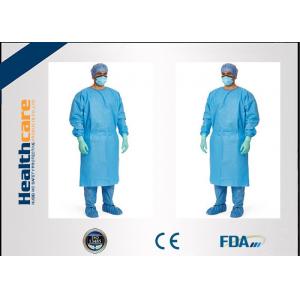 China Red / Green Disposable Surgical Gowns Against Liquid Biodegradable Elastic Cuff 16-80gsm supplier