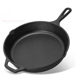 Heavy Duty Durable 10 Inch Cast Iron Skillet With Helper Handle -