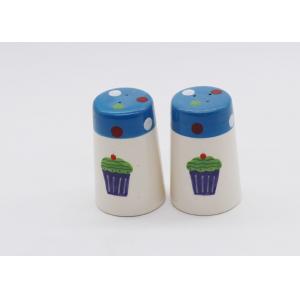Ice Cream Design Ceramic Salt And Pepper Shakers Hand Painted Strong Dolomite