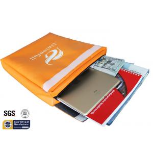 China Non Itchy Fireproof Document Bag 1523 ℉ Envelope Pouch 11x15x2 Orange supplier