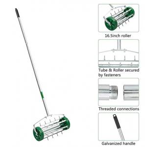 16.5 Inches Roller Heavy Duty Lawn Aerator With Securely  Threaded Connections