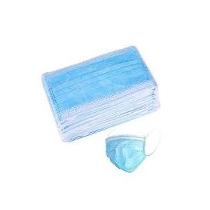 Blue Breathable Disposable Earloop Face Mask For Schools / Food Processing