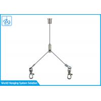 China Y - Hook End Cable Loop Ceiling Light Suspension Kit With Swivel Spring Key Chain on sale