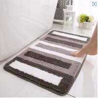 China Flocking Carpet Floor Mat Household Bathroom Bath Absorbent Foot Mat Bathroom Non Slip on sale