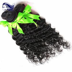 Real Virgin Indian Hair Extensions with Clips , Indian Deep Wave Virgin Hair