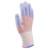 China 13 Gauge Polyester PU Palm Coated Gloves with Zebra Design wholesale