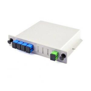 China Low Insertion Loss Fiber Optic PLC Splitter 1X4 Insert Type With SC Connector supplier