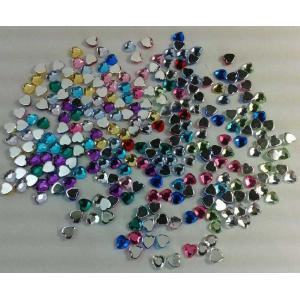 12 Colors Heart Shaped Acrylics Stones Birthstones Charms for Glass Floating Charm Locket
