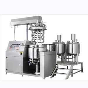 50L To 1000L Cream Lotion Automatic Vacuum Homogenizer Mixer Machine With Vacuum Transferring Pump
