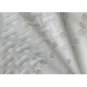 SGS White Cotton Jacquard Fabric Waterproof Polyester Double Knit Fabric