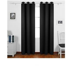 China Solid Black Color Custom Window Curtains Quick Delivery For Home And Office wholesale