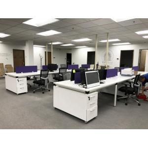 China Fashion Office Desk Partitions With Cabinets Veneer Finish Anti - Scratch supplier