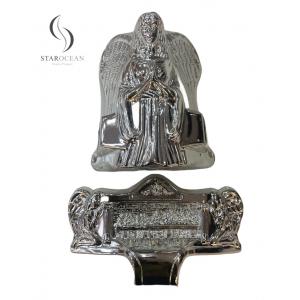 Plastic Silver Coffin Corner Accessories For Funeral Interment Ornamentation19# S