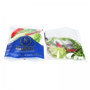 China Transparent Bopp Packaging Pouches Salad Fruits Anti Fog Plastic Bags supplier