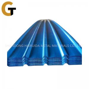 Wave Height 18-25mm Corrugated Iron Roofing Sheet With High Tensile Strength Color Coated Steel Roof Sheet