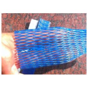 China Blue Red Yellow Protective Netting Sleeve / Plastic Tubular Mesh Sleeves supplier