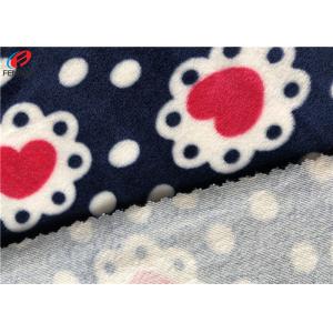 China Brushed Printed Velvet Velour Fabric 95% Polyester 5% Spandex For Baby Blanket supplier