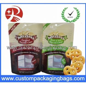 China Resealable Custom Stand Up Pouches With Bottom Gusset For Cooky Packaging supplier